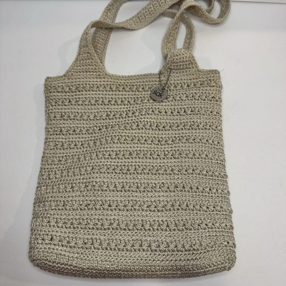 The SAK Original Crochet Knitted Shoulder Bag Purse Handbag